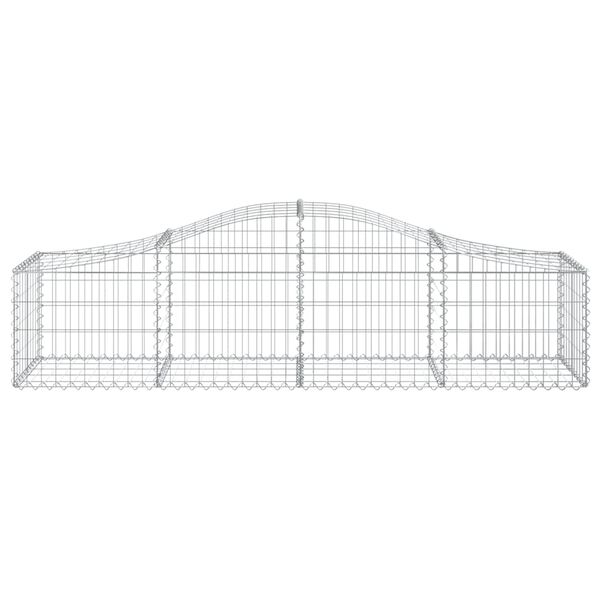 vidaXL Arched Gabion Baskets 10 pcs 200x50x40/60 cm Galvanised Iron