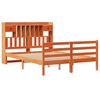 vidaXL Bookcase Bed without Mattress Wax Brown 160x200cm Solid Wood Pine