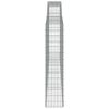 vidaXL Arched Gabion Baskets 5 pcs 400x30x140/160 cm Galvanised Iron