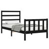 vidaXL Bed Frame without Mattress Black 100x200 cm Solid Wood Pine