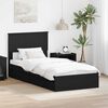 vidaXL Storage Bed with Headboard Black 90 x 190 cm Engineered Wood