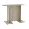 vidaXL Dining Table Sonoma Oak 110x60x75 cm Engineered Wood