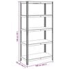 vidaXL 5-Layer Storage Shelf Blue Steel&Engineered Wood
