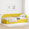 vidaXL Corner Bed Frame with Headboard Yellow 90 cm x 200 cm Velvet