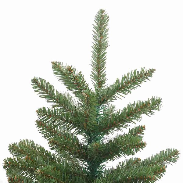 vidaXL Artificial Hinged Christmas Tree Green 210 cm PVC, steel