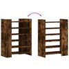 vidaXL Shoe Cabinet Smoked Oak 74.5x37.5x100 cm Engineered Wood