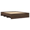 vidaXL Bed Frame without Mattress Brown Oak 150x200 cm King Size Engineered Wood