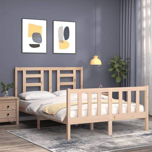 vidaXL Bed Frame without Mattress 120x200 cm Solid Wood Pine