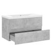 vidaXL Sink Cabinet with Built-in Basin Concrete Grey Engineered Wood