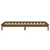 vidaXL LED Bed Frame without Mattress Honey Brown 75x190cm Solid Wood