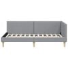 vidaXL Corner Bed Frame Light Grey 100 cm x 200 cm Velvet
