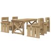 vidaXL 5 Piece Garden Dining Set Impregnated Solid Wood Pine