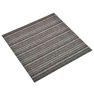 vidaXL Carpet 20 pcs Striped Anthracite 50 x 50 cm 100% Polypropylene