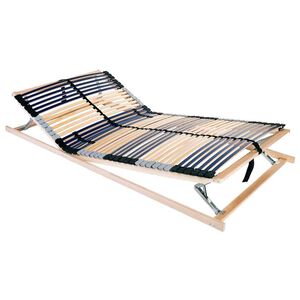 vidaXL Slatted Bed Base Brown 100 x 190 cm Solid Beech Wood