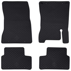 vidaXL Car Mat 4 pcs Black Rubber