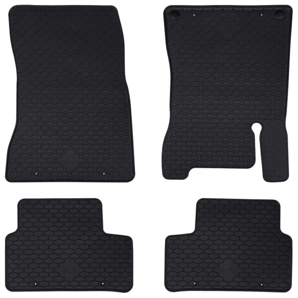 vidaXL Car Mat 4 pcs Black TPE