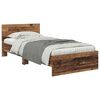 vidaXL Bed Frame with Headboard Old Wood 100 x 200 cm Engineered Wood