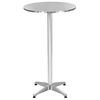 vidaXL Folding Garden Silver Table 60x(70-110) cm Aluminium