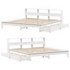 vidaXL Bookcase Bed without Mattress White 200x200 cm Solid Wood Pine
