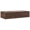 vidaXL Daybed with Drawers without Mattress Brown Oak 100x200 cm
