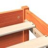 vidaXL Bookcase Bed Frame Wax Brown 140 x 200 cm Solid Pine Wood