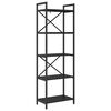 vidaXL Bookshelf Black Oak 56 x 34 x 171 cm Engineered Wood