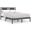 vidaXL Bed Frame without Mattress Grey 120x190 cm Small Double Solid Wood