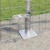 vidaXL Fence with Post Silver 1 x 10 m Steel