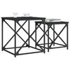 vidaXL Nesting Coffee Tables 2 pcs Black Engineered Wood