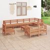 vidaXL 10 Piece Garden Lounge Set Solid Wood Pine Honey Brown