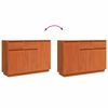 vidaXL Sideboard Wax Brown 110 x 34 x 75 cm Solid Pine Wood
