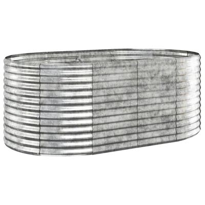 vidaXL Garden Raised Bed Powder-coated Steel 175x100x68 cm Silver