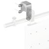 vidaXL Barn Door Bypass Brackets 4 pcs for Round Rails Stainless Steel