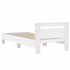 vidaXL Bed Frame without Mattress with Headboard White 90x190 cm Single