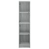 vidaXL Highboard with Glass Doors Grey Sonoma 35x37x142 cm