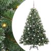 vidaXL Artificial Christmas Tree with 150 LEDs Green 150 cm PE and PVC