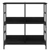 vidaXL Bookshelf Black oak Engineered wood