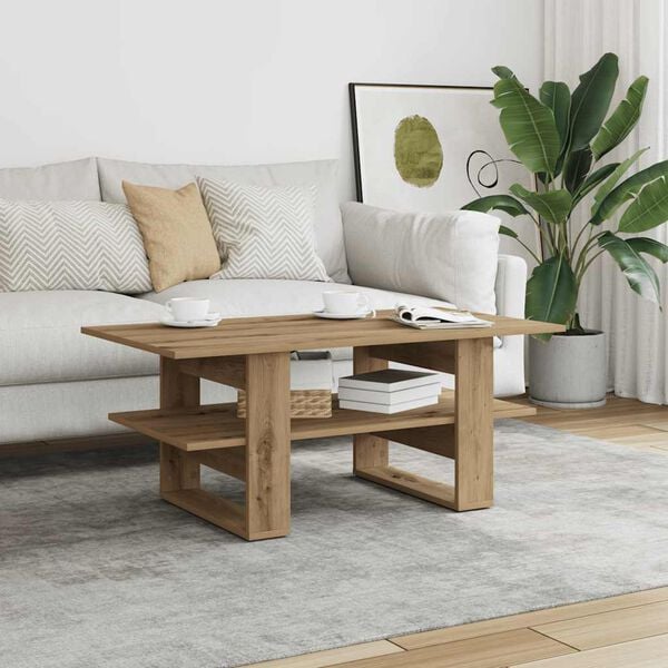 vidaXL Coffee Table Artisan Oak 102x55x42 cm Engineered Wood