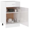 vidaXL Drawer Bottom Cabinet Lyon High Gloss White 50x46x81.5 cm Engineered Wood