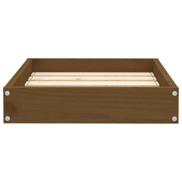 vidaXL Dog Bed Honey Brown 51.5x44x9 cm Solid Wood Pine