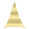 vidaXL Sunshade Sail 3 x 4 x 4 m HDPE Triangular Yellow and White