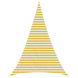 vidaXL Sunshade Sail 3 x 4 x 4 m HDPE Triangular Yellow and White