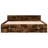 vidaXL Bed Frame with Drawers without Mattress Smoked Oak 140x200 cm