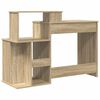 vidaXL Desk with Shelf Sonoma Oak 120.5 x 44 x 88.5 cm Engineered Wood