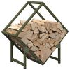 vidaXL Firewood Rack Olive Green 50x25x50 cm Cold-rolled steel