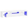 vidaXL TV Cabinet with LED Lights White 200x36,5x40 cm