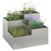 vidaXL Garden Planter Silver 100 x 100 x 60 cm Galvanised steel