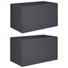 vidaXL Garden Planter 2 pcs Anthracite 80 x 50 x 50 cm