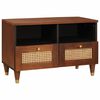 vidaXL TV Cabinet with Drawer Brown 70 x 33.5 x 46 cm Solid Mango Wood