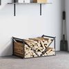 vidaXL Firewood Rack Black 70x43x34.5 cm Cold-rolled steel